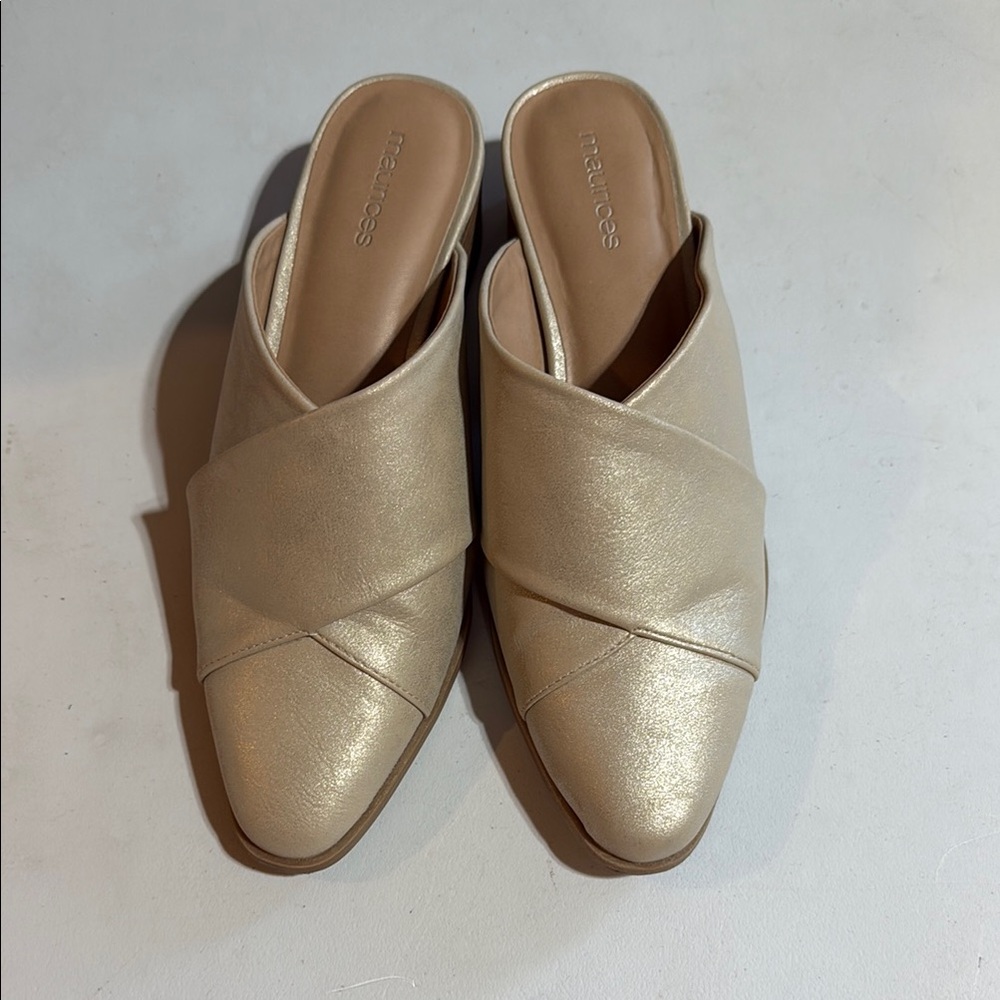 Maurice’s Isabel Low Heeled Cream Mules
